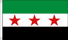 2ft by 3ft Syria Flag 3 Star Old Syrian Flag
