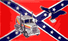 Truck and Eagle Confederate Flag 