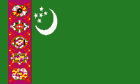 2ft by 3ft Turkmenistan Flag 1992 to 1997 Old Flag