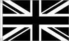 5ft by 8ft Black and White Union Jack Flag