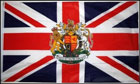 2ft by 3ft Union Jack with Queens Royal Crest Flag