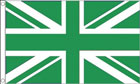 Green and White Union Jack Flag