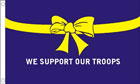We Support Our Troops Flag - Blue Flag 