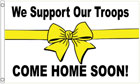 We Support Our Troops Flag - White Flag Clearance