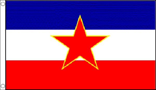 2ft by 3ft Yugoslavia Star Flag 